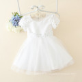 Baby Mädchen Partykleid / Hochzeit / Blumenkleid / applizierte Blume und Perlen